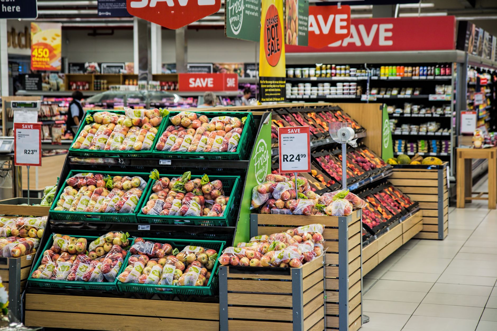 Consumer price inflation concept with shopping cart and rising price tags